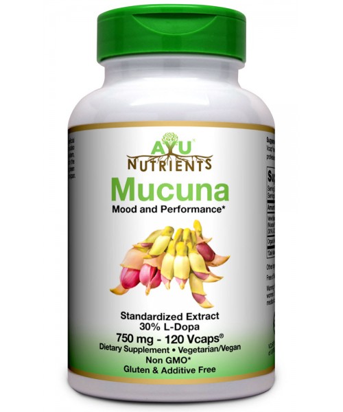 Mucuna Extract(30 % L-Dopa) 750 mg  - 60 Vegetarian Capsules